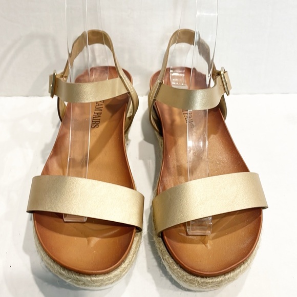 DREAM PAIRS Women Espadrille Casual Flatform Platform Wedge Sandals SUNNA GOLD 6 - Picture 6 of 12